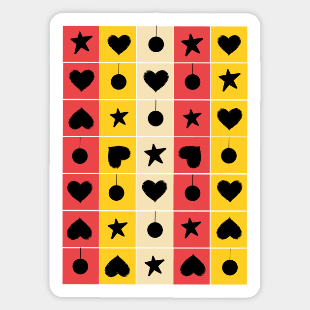 Retro Geometric Pattern Sticker by The WYLD Tribe